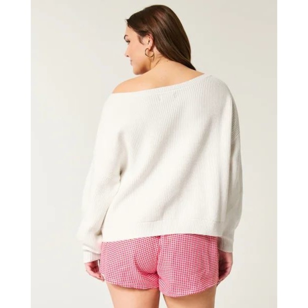 Hollister Strawberry Off-The-Shoulder Sweater Size S Whimsical Cottagecore - Picture 2 of 8